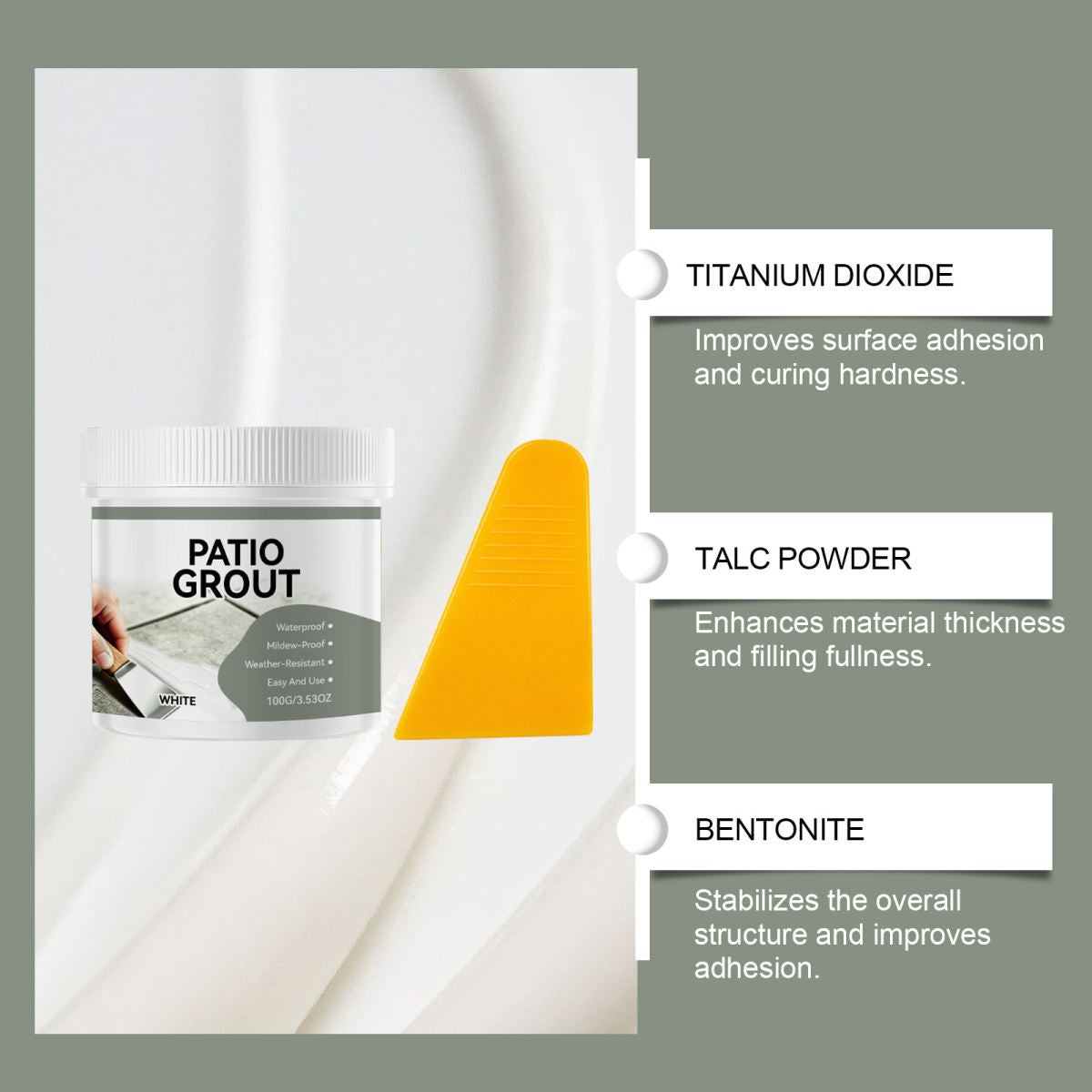 Cross-border Preferred Tile Grout White For Kitchen Wall Tile And Floor Gap Repair And Everyday Grout Sealing.