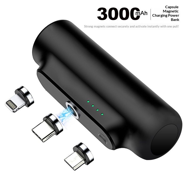 Capsule Magnetic Charging Bank Compact And Portable Universal Mini Size