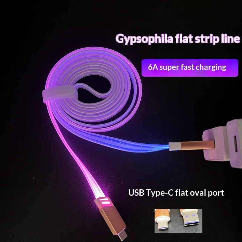 6A Starry Sky Glowing Car Charging Data Cable