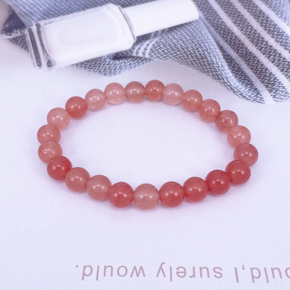 Orange Stone Beaded Yoga Bracelet