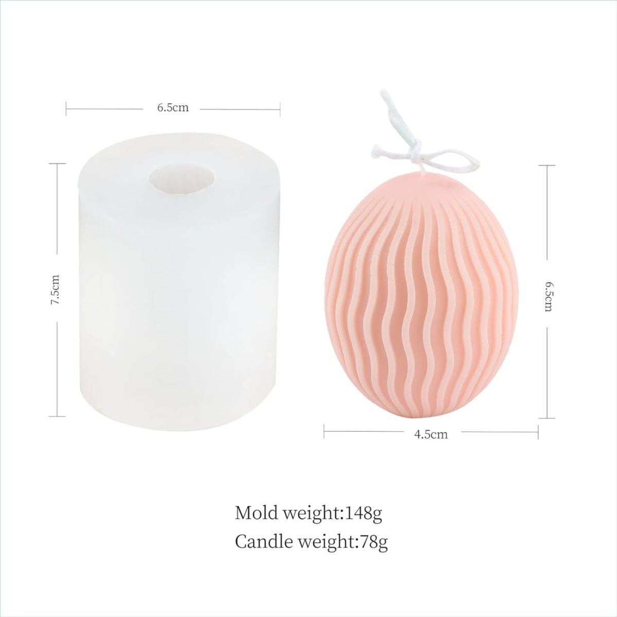 2-Piece Set Of Silicone Easter Egg Candle Molds, 3D Silicone Molds, Silicone Soap Molds, Silicone Easter Egg Molds For Cake Decorations, Chocolate, Soap, Soy Wax Candles, Easter Gifts