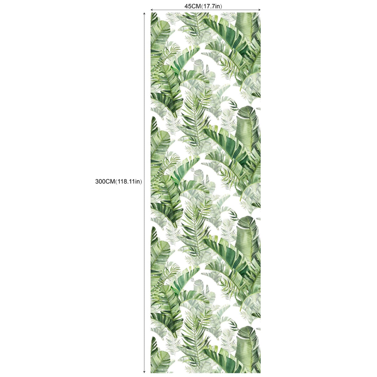 Removable Green Plants And Flowers Seamless Self-adhesive Wall Decor