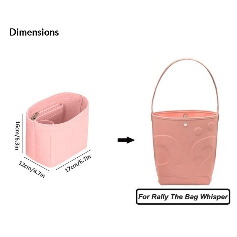 Felt Insert Storage Pouch For Rally Makeup Bag Liner Storage Support Bag