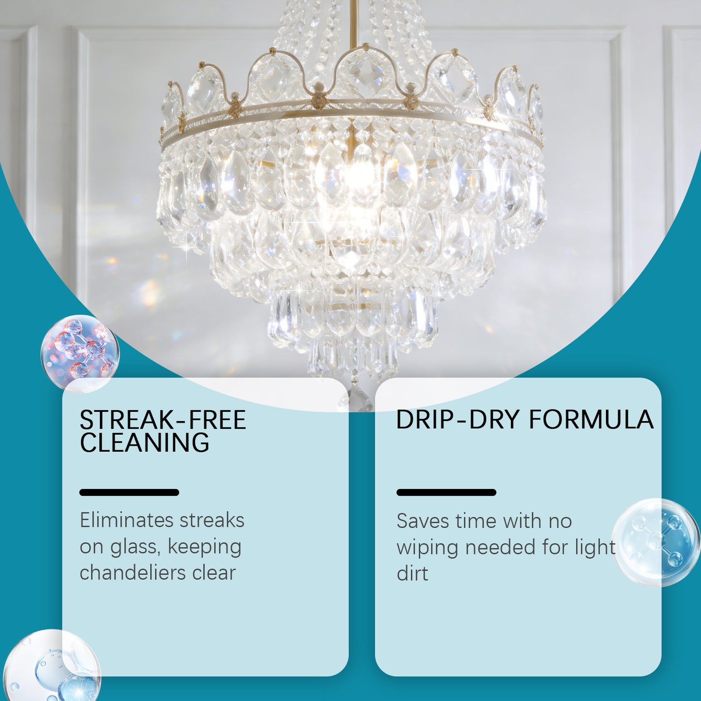 JUE FISH Chandelier Cleaning Spray Cleans Surface Dust And Oil Stains, Suitable For Daily Light Fixture Care.