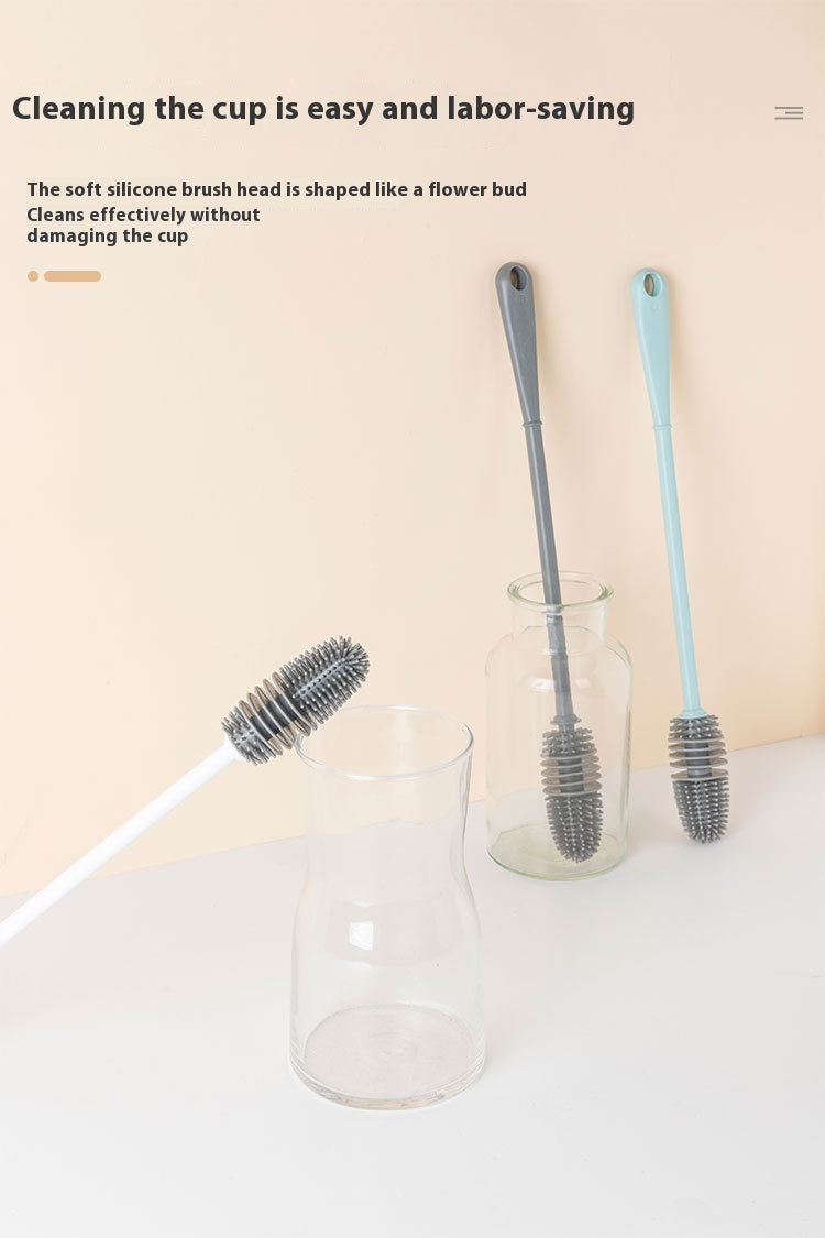 Home Ladle Silicone Cup Brush Cup Cleaning Brush No Dead Angle Gap Plastic Brush Feeding Bottle Glass