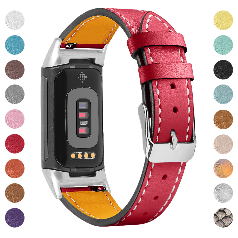 Smart Watch Charge5 First Layer Cowhide Leather Strap