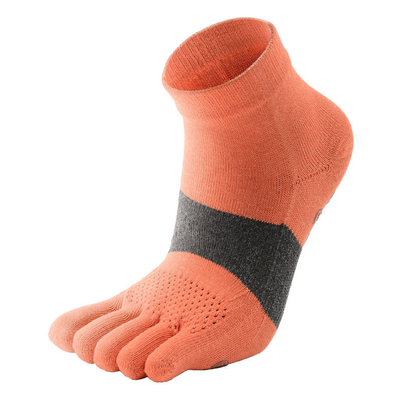Breathable Marathon Running Antibacterial Yoga Five Finger Anti Slip Sports Socks