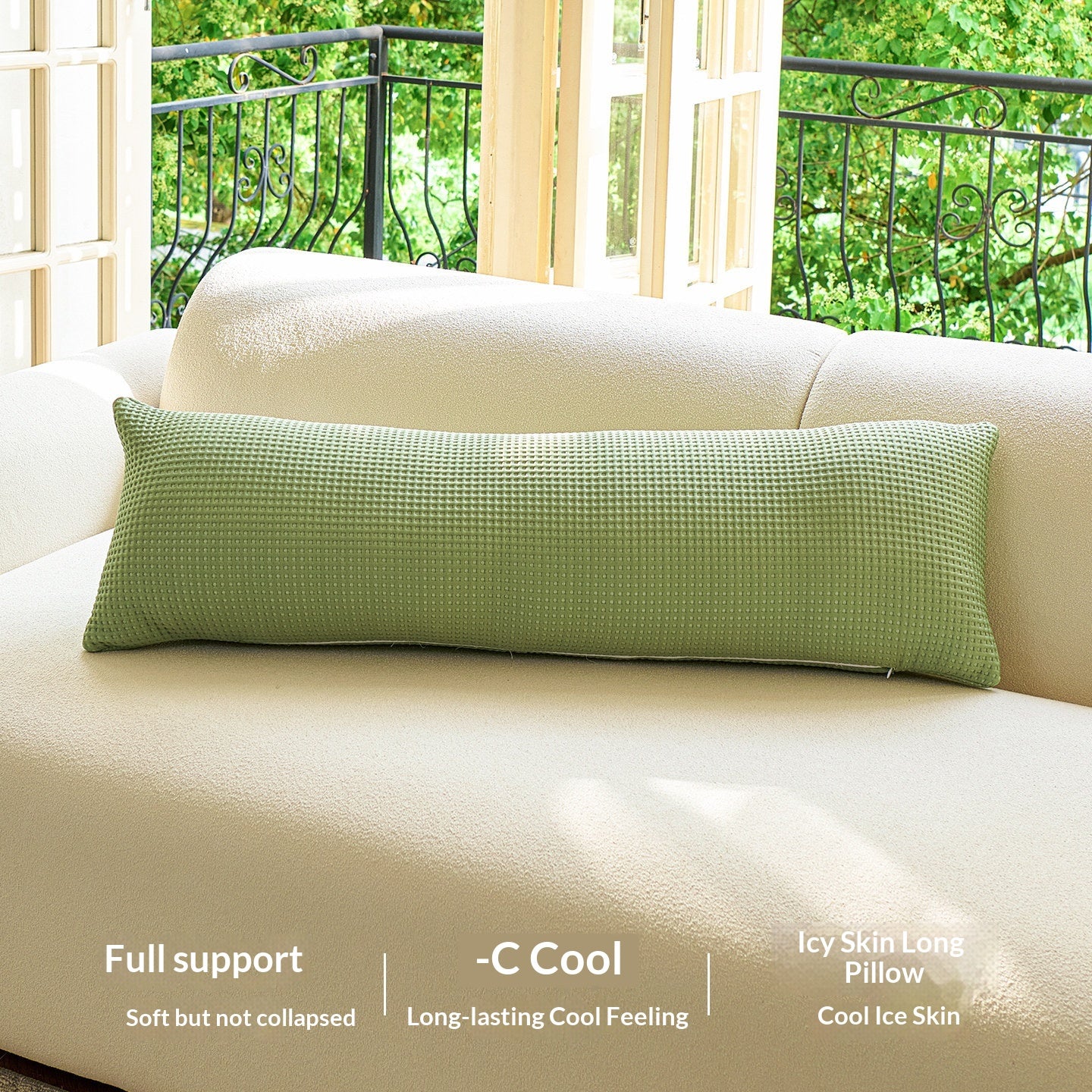 Long Cushion Pillow Ice Silk Cooling Summer Style