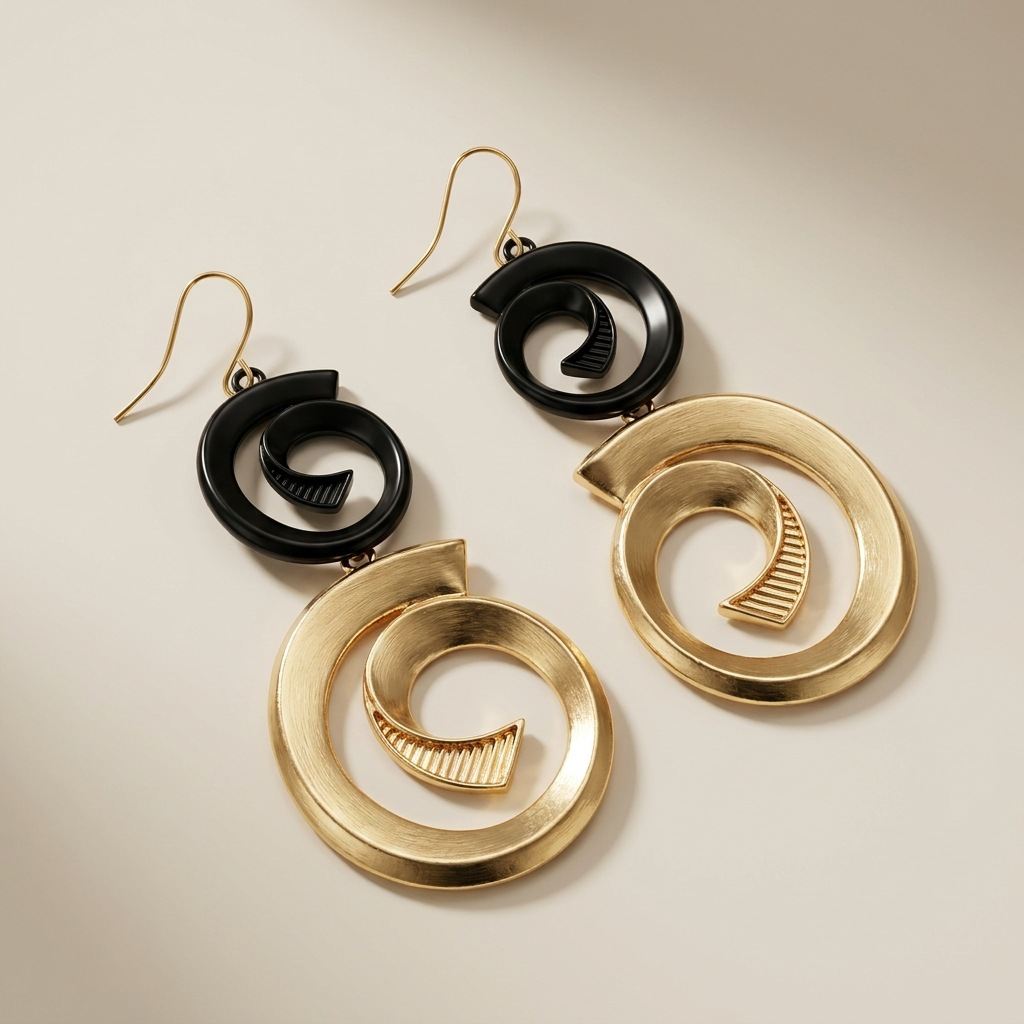 New Cross-border European American Geometric Earrings For Women With Threaded Contrast Color Design, Premium Versatile Fashion Daily Ear Jewelry
