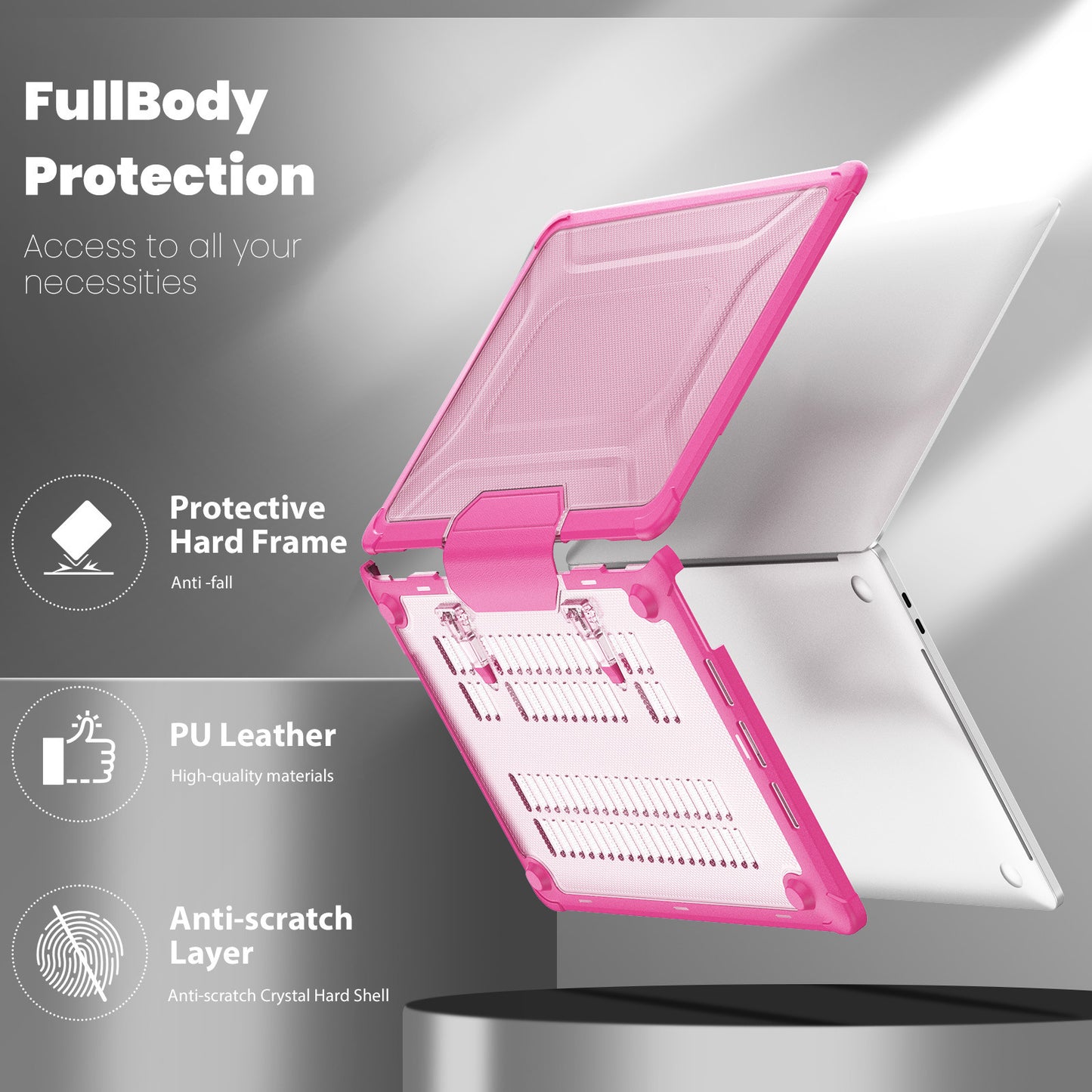 Air13 Laptop Case Transparent Frosted Cooling Bracket Anti-fall Shell