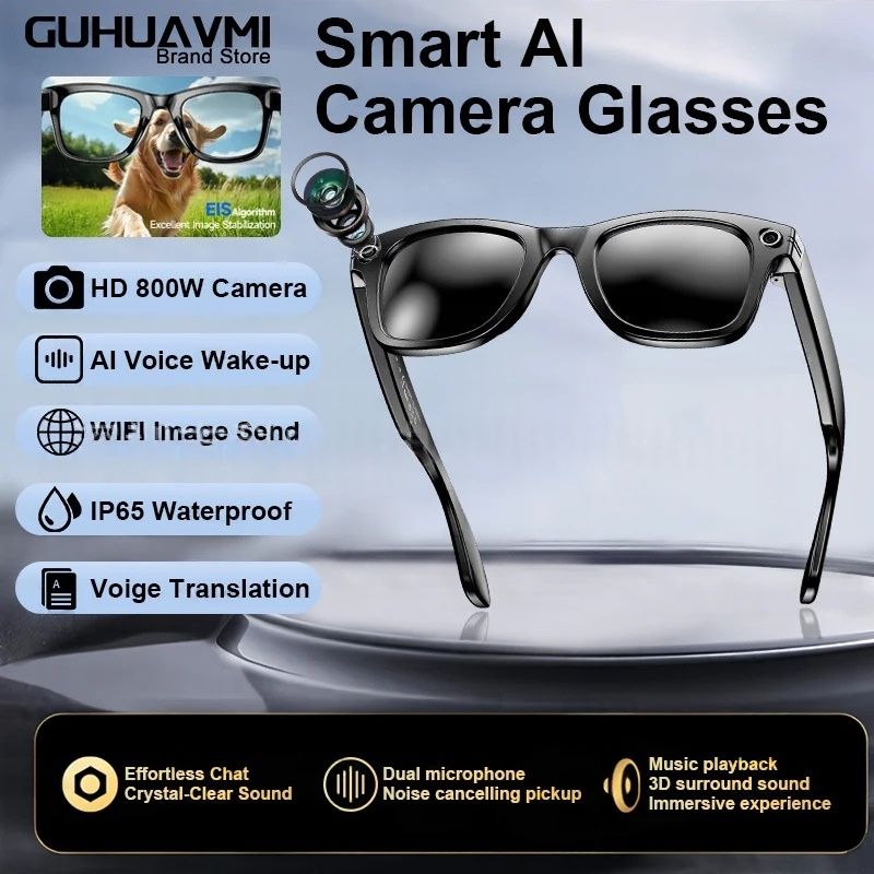800W-pixel AI Translation Smart Glasses With Photo And Video Capabilities