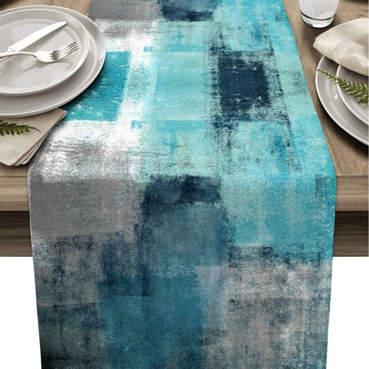 Blurred Abstract Art Table Runner For Home And Dining Room