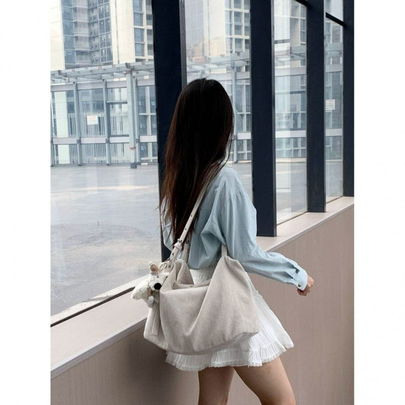 Korean Style Idle Style Large Capacity Canvas Tote Bag