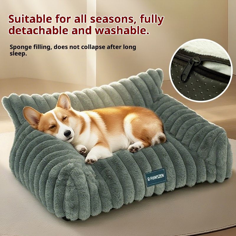 Pet Bed Rabbit Plush Removable And Washable Large Kennel