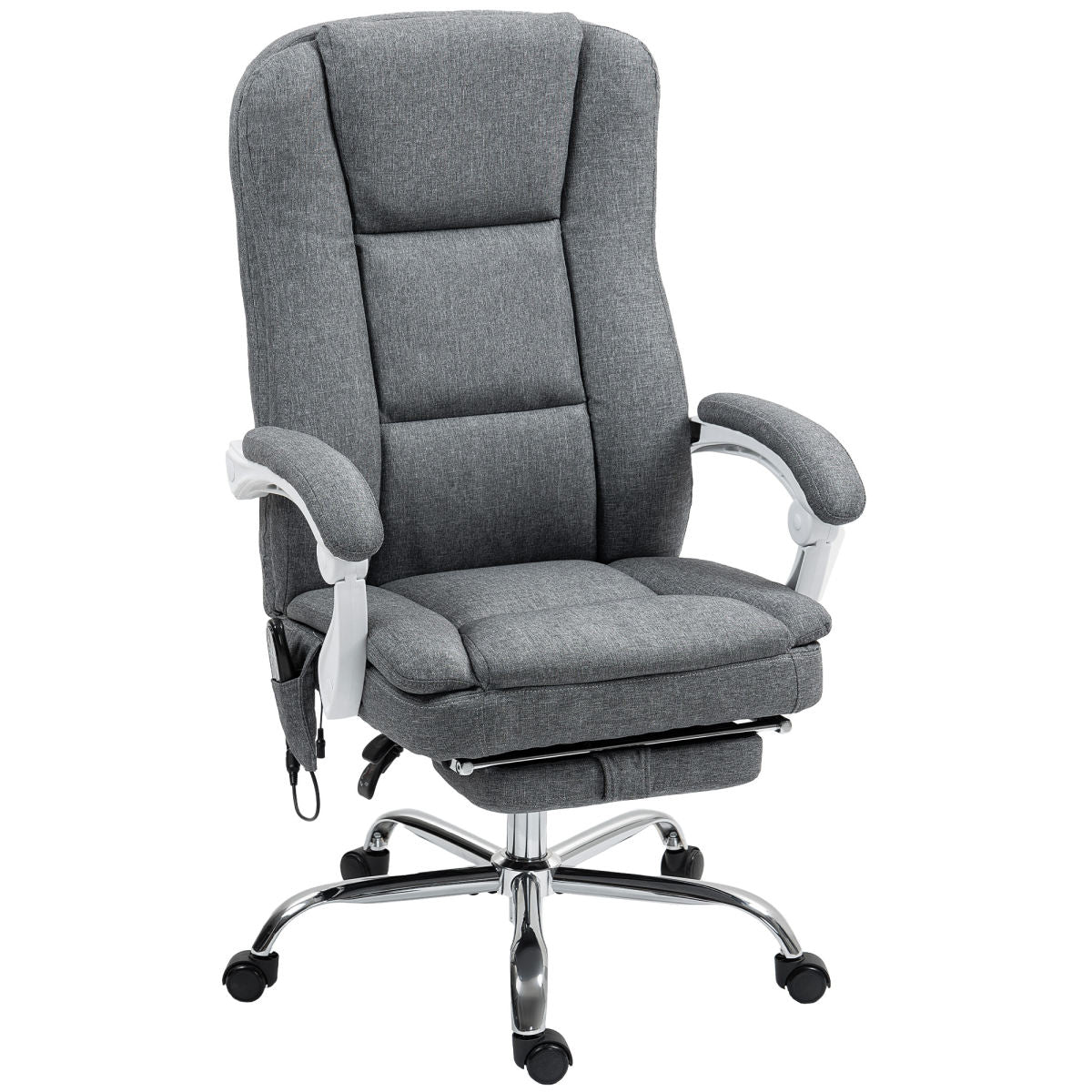 Six-Point Office Massage Chair, With Heat - Grey