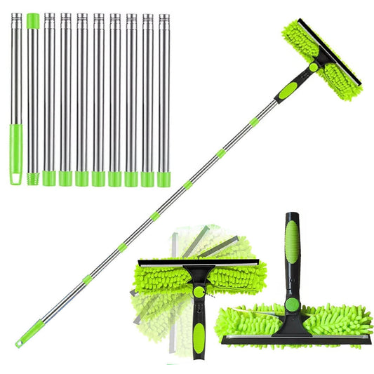 4.5M Telescopic Extendable Window Cleaner Equipment Glass Cleaning Squeegee UK