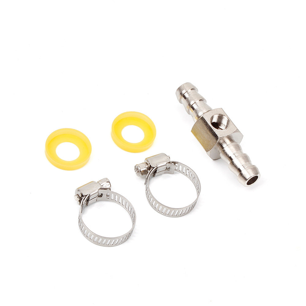 Automotive Modification Accessories Fuel Line Fuel Pressure Gauge Sensor And T Shaped Barb Fitting