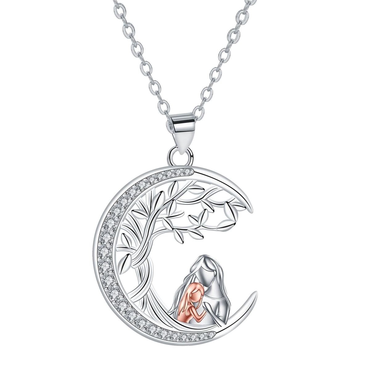 European And American Style Jewelry Tree Of Life Pendant Female Accessories Mother And Daughter Necklace Mother's Gift