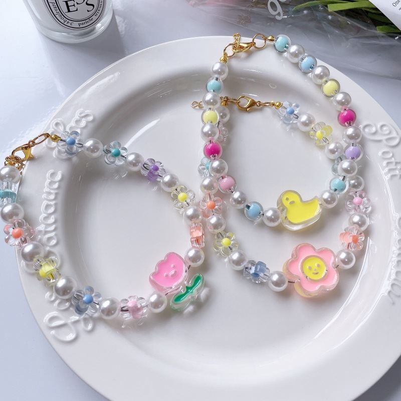 Cute Flower Beaded Necklace For Pet Cats