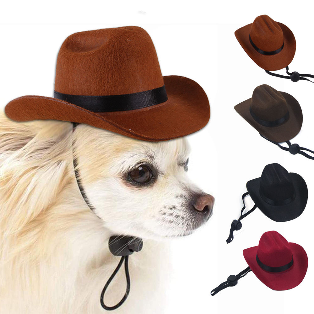 Small Cowboy Pet Hat For Cats Dogs Party Festival Costume Photo Accessory