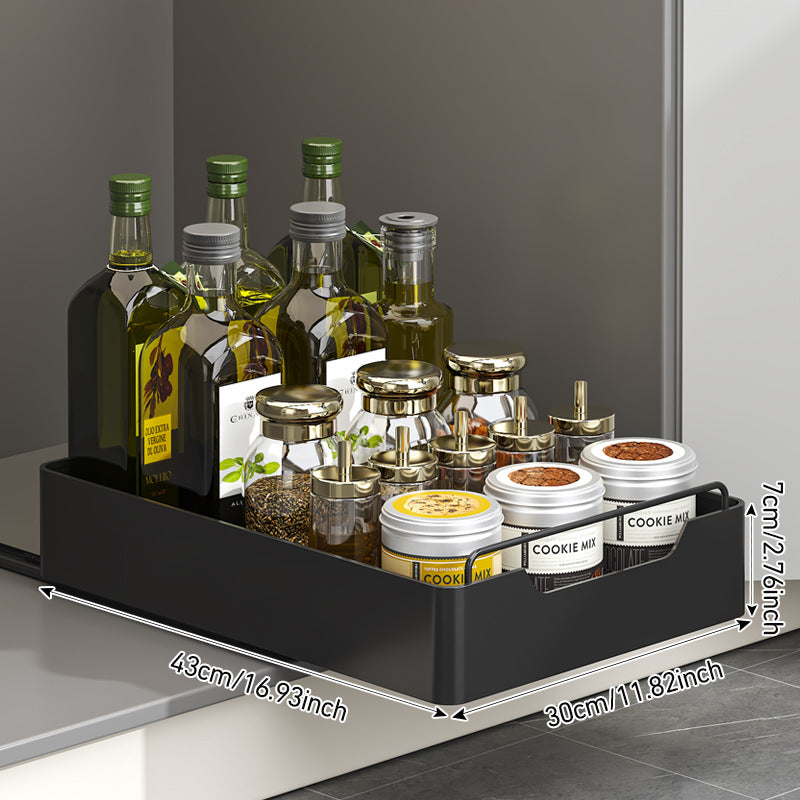 Portable Home-Use No-Drill Kitchen Pull-Out Shelf