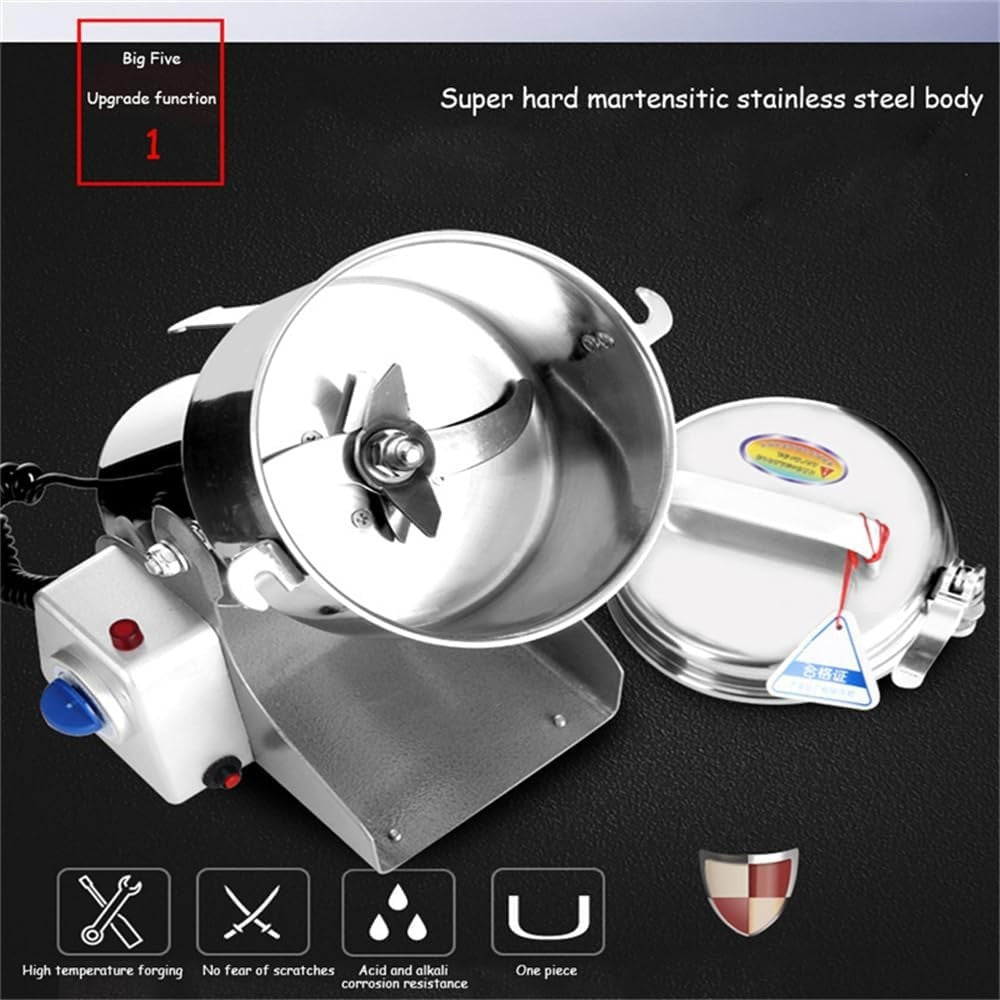 Electric Dry Food Grinder Machine Grains Spices Hebals Mill Cereal Grinding 800G