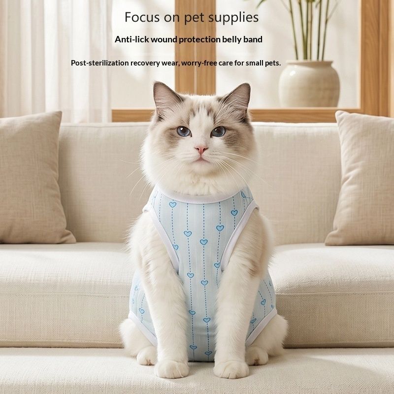 SpayNeuter Recovery Suit For Cats Postpartum Breathable Pet Supplies