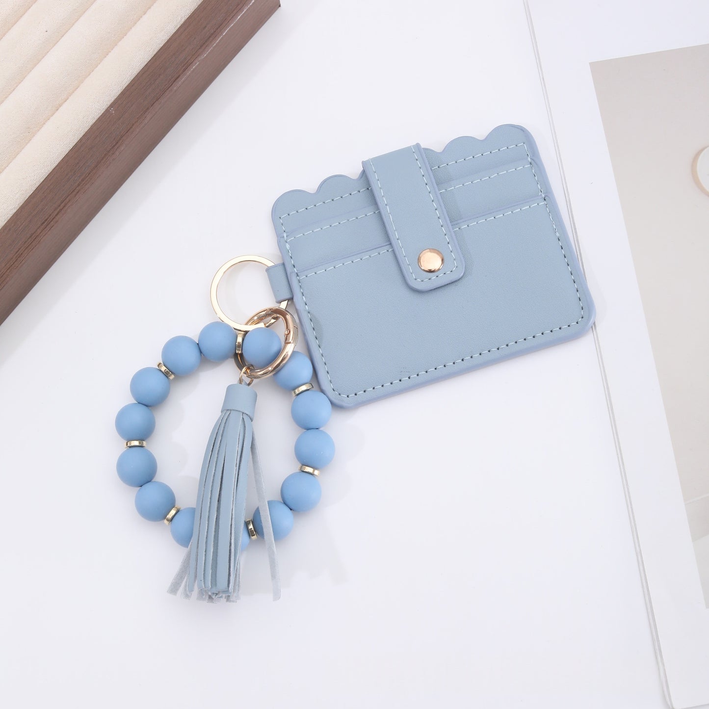 Silicone Bead Bracelet Cardholder Food-grade