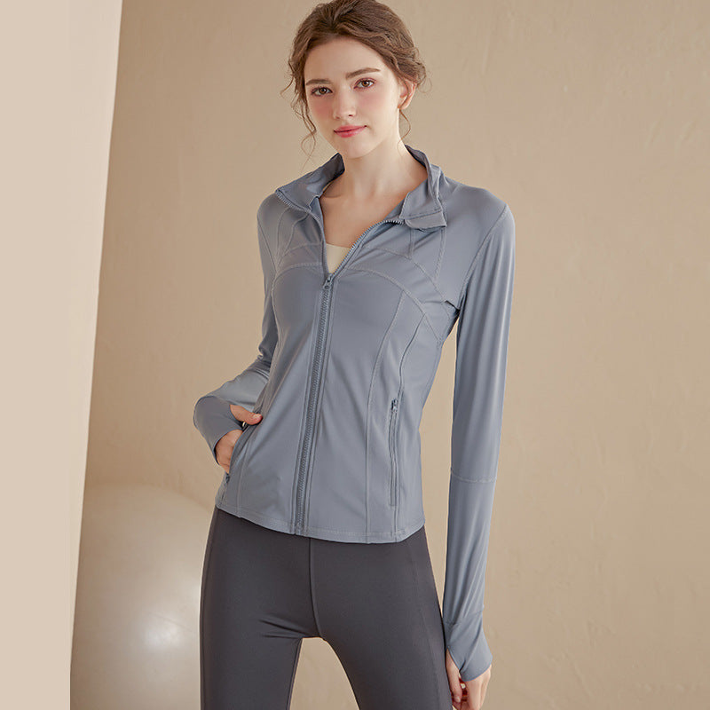 Womens Tight-fitting Quick-dry Cycling And Workout Top Long-sleeve Fitness Wear