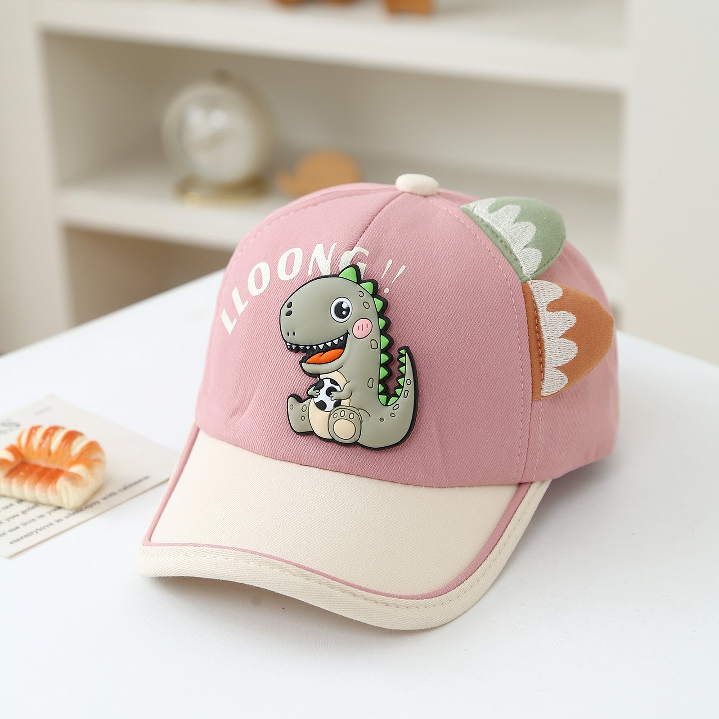 Summer Men's And Women's New Cartoon Football Small Dinosaur Baseball Cap, Korean-style Multi-color Children's Baseball Cap For Outdoor Sun Protection