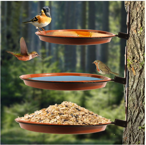 Trunk-fixable Hummingbird Feeding Tray