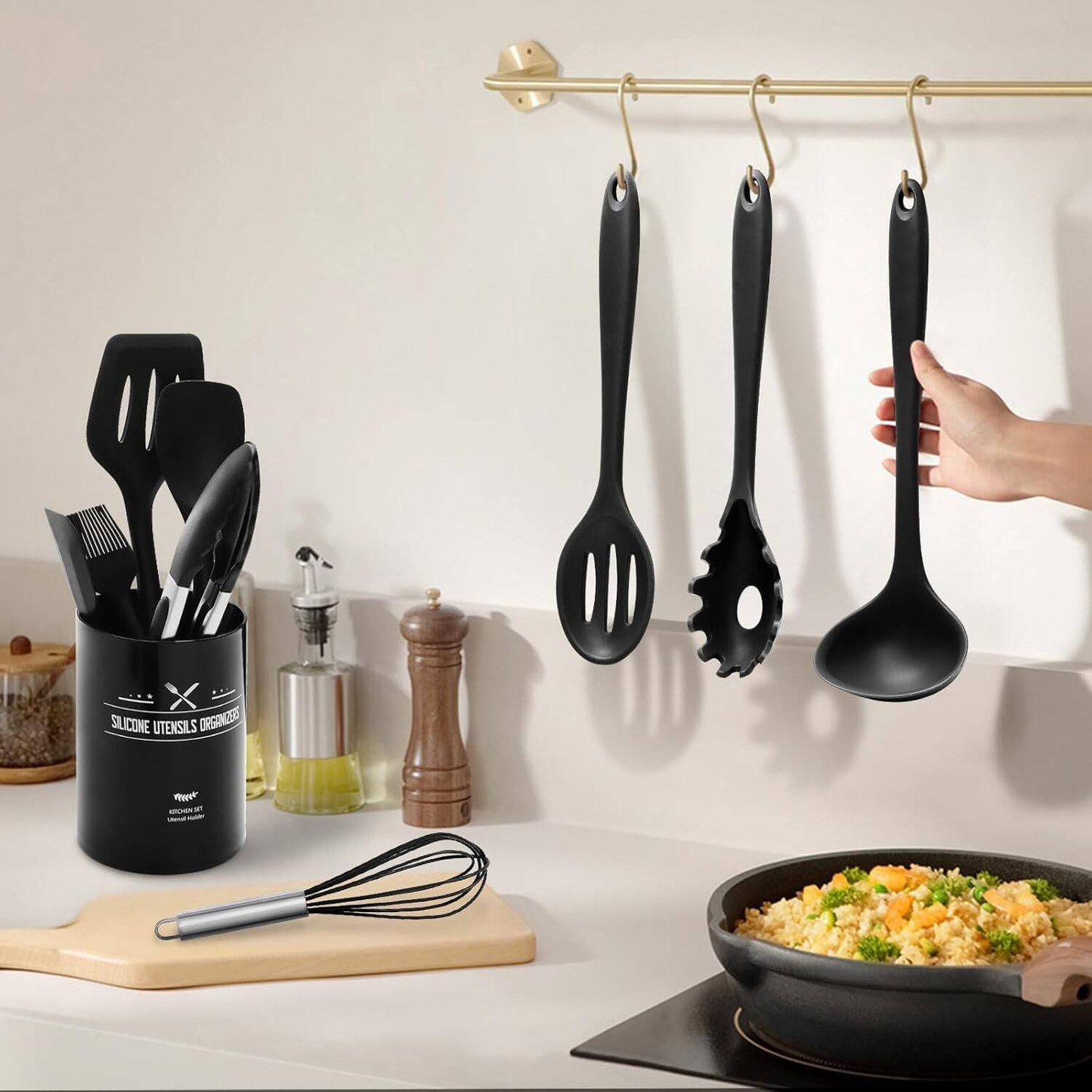 12-Piece Silicone Kitchen Utensil Set - Food Grade,