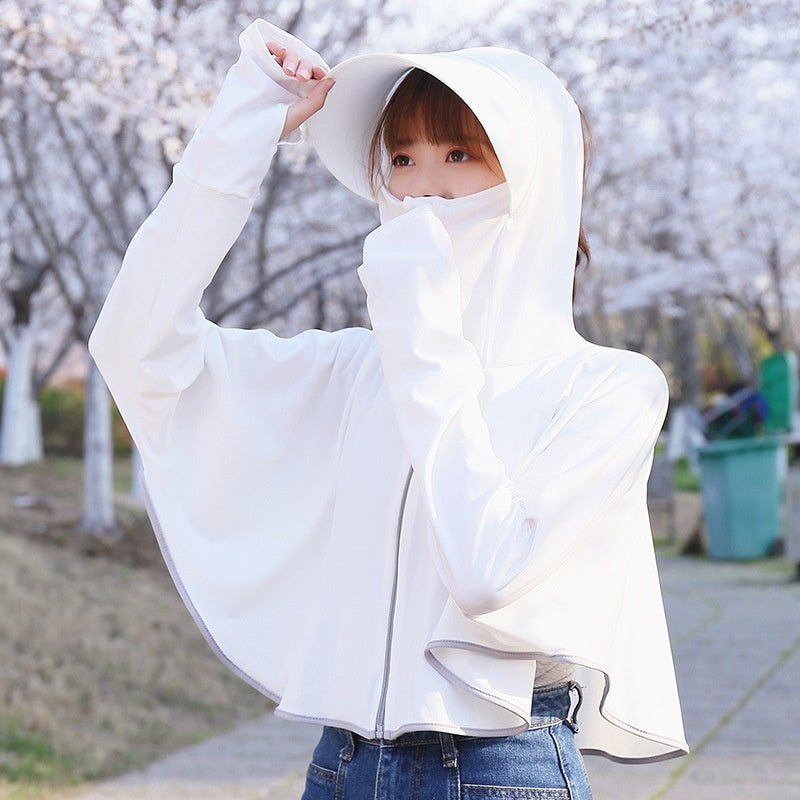 Cycling While Picking Tea UV Protective Sun Blocking Hooded Jacket
