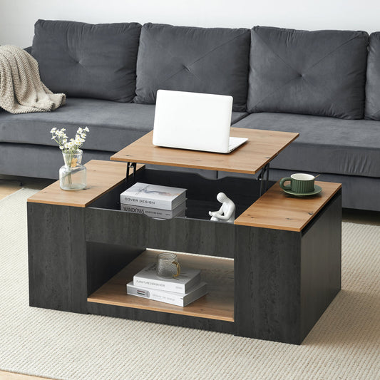 WF311892AAZ  Coffee Table With Lift Function - 109.5cm, Grey Frame, Stylish Design, Storage Space Under The Tabletop