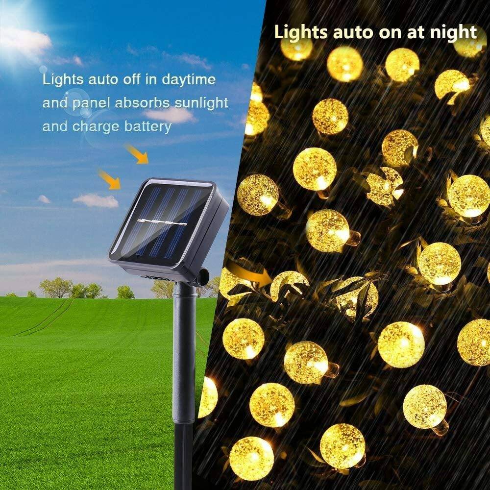 LED Ball Solar Light Party Fairy Outdoor Retro Ball String Lights Patio Garden