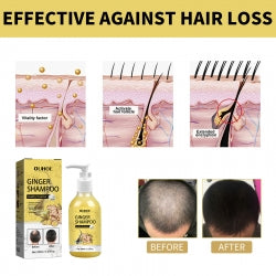 OUHOE Ginger Dense Hair Shampoo, Moisturizes Reduces Itchiness, Strengthens Dense And Fluffy Hair Care Shampoo