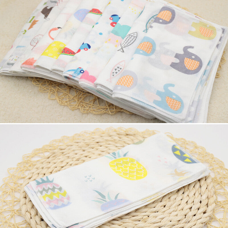 10 X Baby Gauze Muslin Square Newborn Cotton Bath Wash Soft Handkerchief