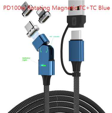 Magnetic Suction Head Data Dual-type-c Suitable For Mobile Phone Charging Cable