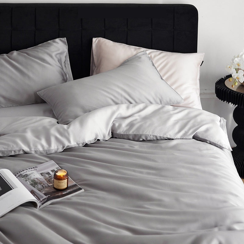 Solid-color Viscose Cooling Quilt Set For Home Use