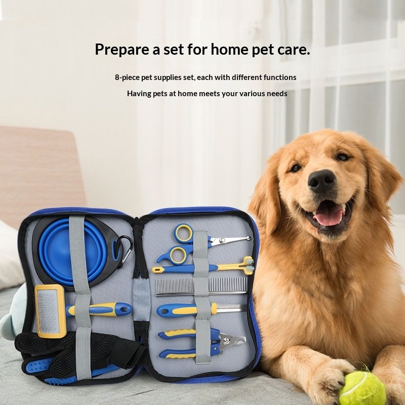 8-Piece Pet Cleaning And Grooming Kit