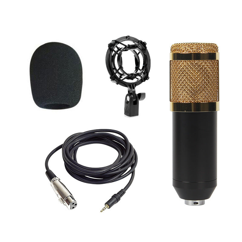 BM800 Condenser Microphone Kit For Computer Recording Anti-Blast Live Streaming Sound Card Wired Karaoke Microphone Dedicated For Livestreaming