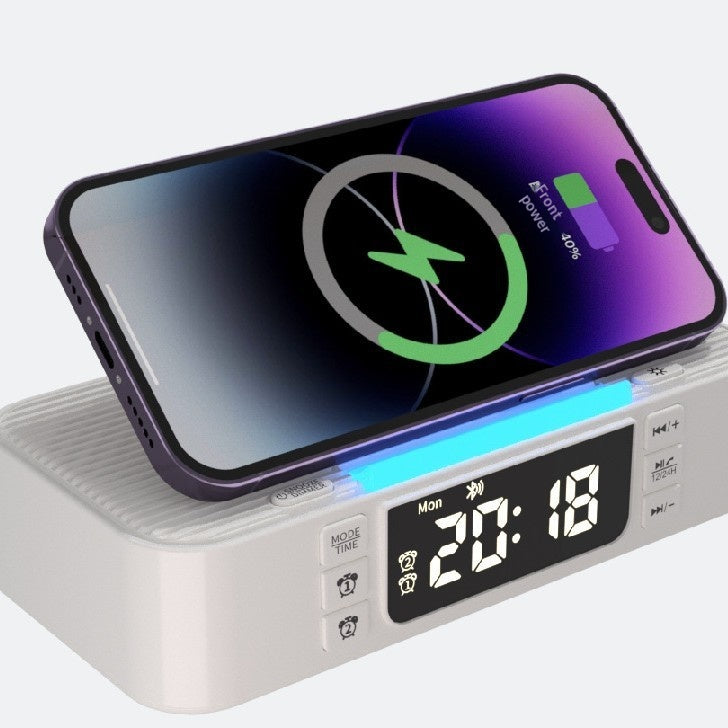 New Wireless Charging Ambient Night Light With Dual Bluetooth Speakers