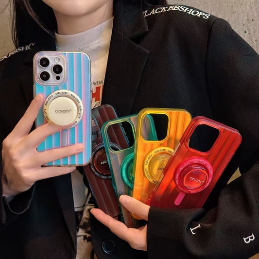 Summer Dopamine Aurora Magnetic Snap Holder Mobile Phone Case