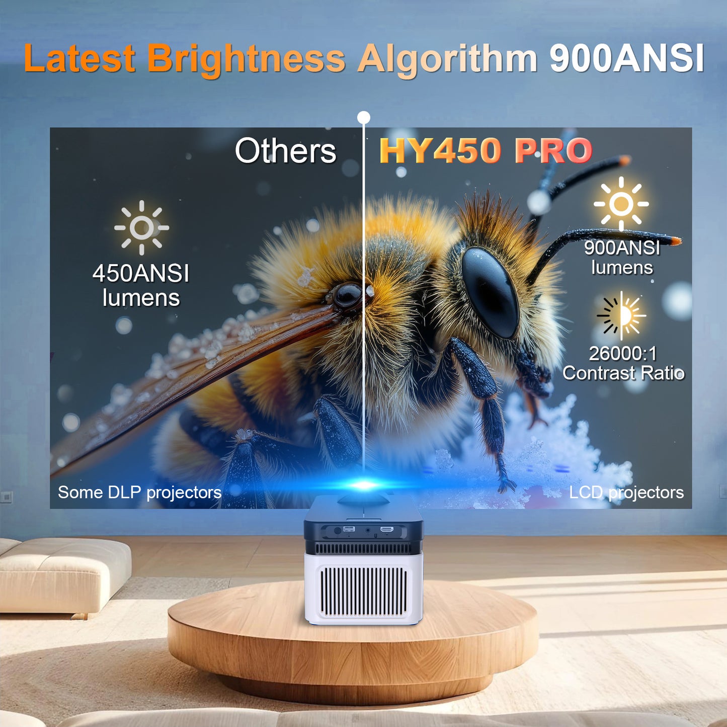 Ultra-short Focus 8k Smart 1080p Projector