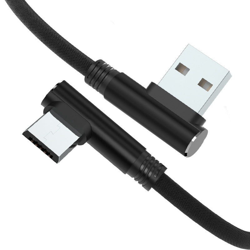 Double-bend Cotton Fabric Phone Charging Data Cable
