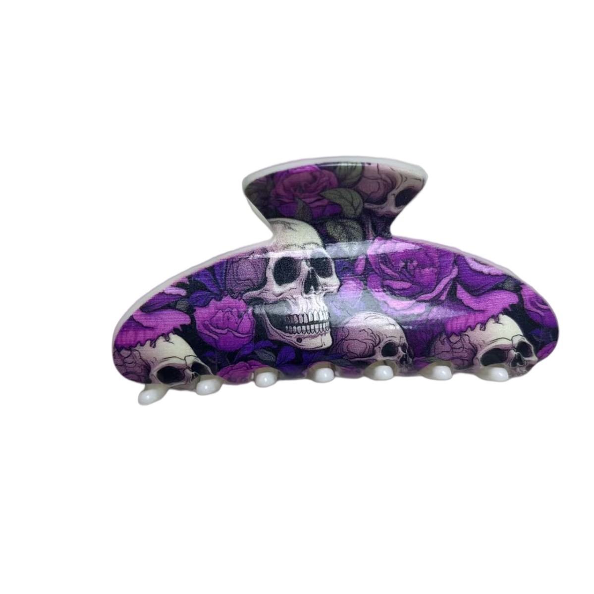 Halloween Skull, Rose, And Shark Hair Clip