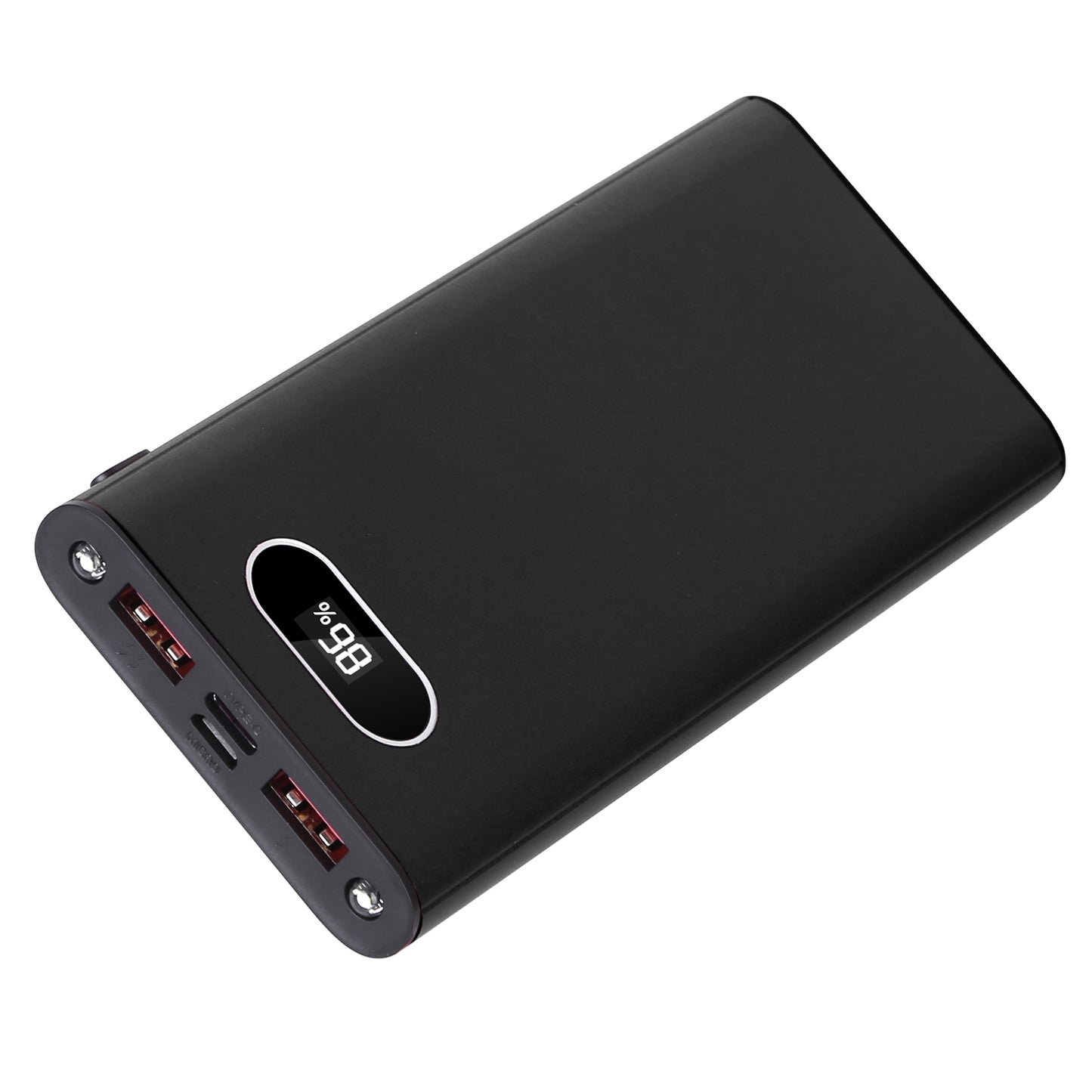 Green-Black-Red Color Options -- 1Pc 20000Mah Power Bank Portable Charger External Battery Pack 22.5W Super Fast Charging With LED Display Flashlight Fit For IOS Phone