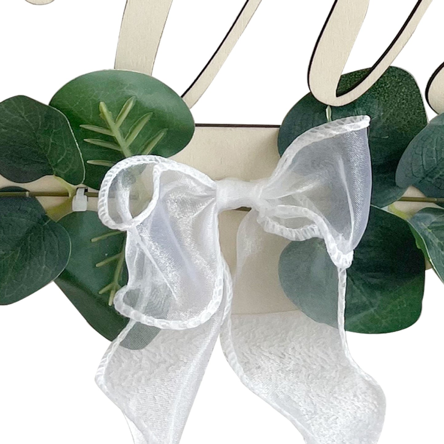 Mr And Mrs Wedding Chair Signs, Rustic Wooden Eucalyptus Chair Hanging Decor With Bowknot, Boho Bride Groom Chair Markers For Wedding Ceremony Reception Backdrop Decoration