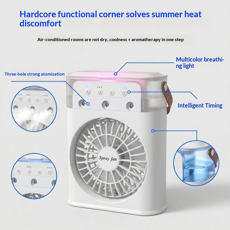 USB Charging Colorful Night Lamp Fan