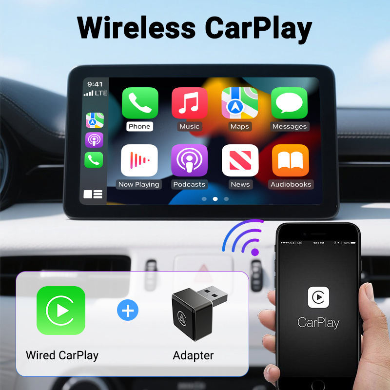 CarPlay Module 2-in-1 Smart Portable In-Car Connectivity Box